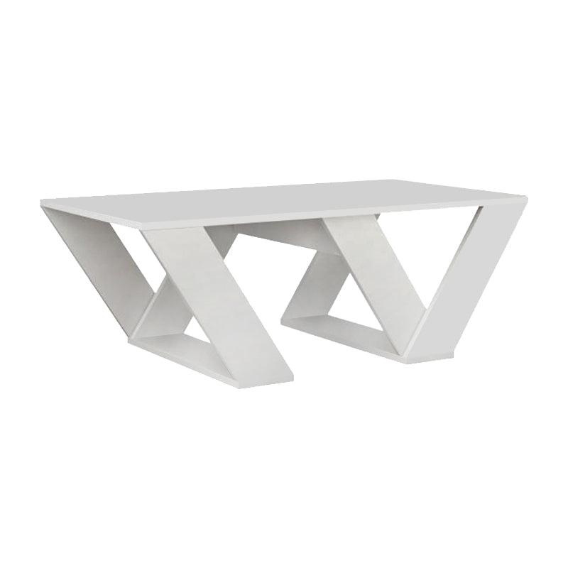 Τραπεζάκι σαλονιού Pipra  χρώμα λευκό 110x60x40εκ.