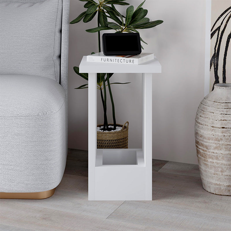 Τραπεζάκι βοηθητικό Tasos  χρώμα λευκό 30x30x50,3εκ.