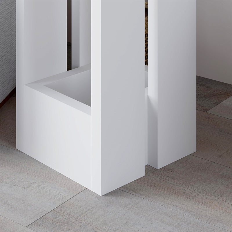 Τραπεζάκι βοηθητικό Tasos  χρώμα λευκό 30x30x50,3εκ.