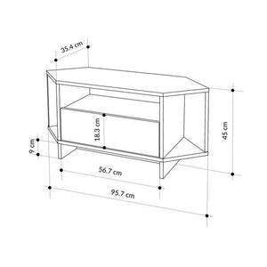 Έπιπλο τηλεόρασης γωνιακό Viva  χρώμα sapphire oak 95,7x35,4x45εκ.