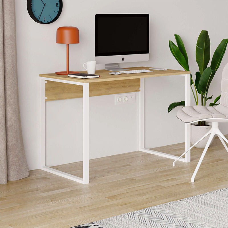 Γραφείο εργασίας Inna  χρώμα sapphire oak - λευκό 100x60x75εκ. - Pakobazaar