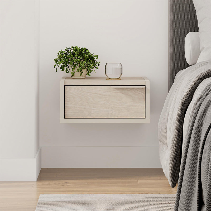 Κομοδίνο επιτοίχιο Eco  χρώμα sandstone - light oak 40x33x18,5εκ.