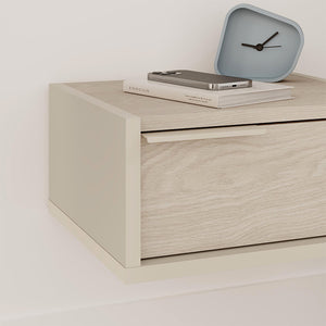 Κομοδίνο επιτοίχιο Eco  χρώμα sandstone - light oak 40x33x18,5εκ.