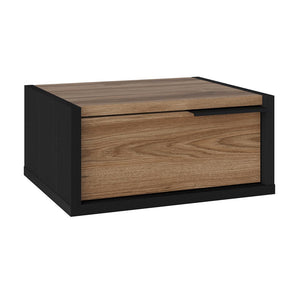 Κομοδίνο επιτοίχιο Eco  χρώμα black wood - καρυδί Ud 40x33x18,5εκ.