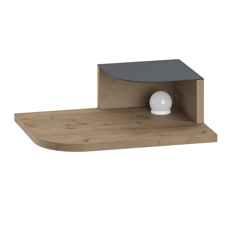 Κομοδίνο επιτοίχιο Luno  με LED χρώμα sepet oak 40x30x16,2εκ.