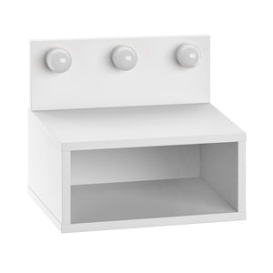 Κομοδίνο επιτοίχιο Treo  με LED χρώμα λευκό 40x30x33,8εκ.