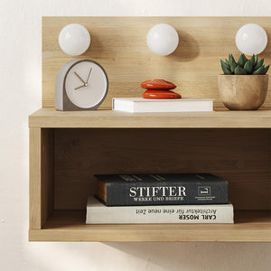 Κομοδίνο επιτοίχιο Treo  με LED χρώμα sapphire oak 40x30x33,8εκ.