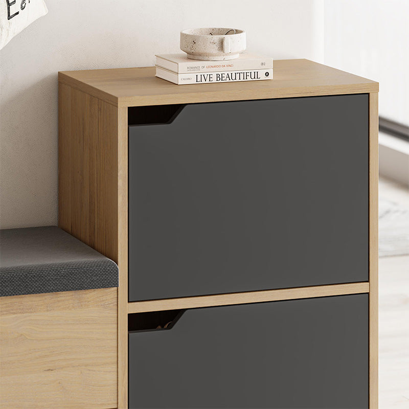 Παπουτσοθήκη Haven  χρώμα sapphire oak - ανθρακί 101x35x80,4εκ.