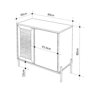 Μπουφές Naive  χρώμα sapphire oak 80x40x80εκ.