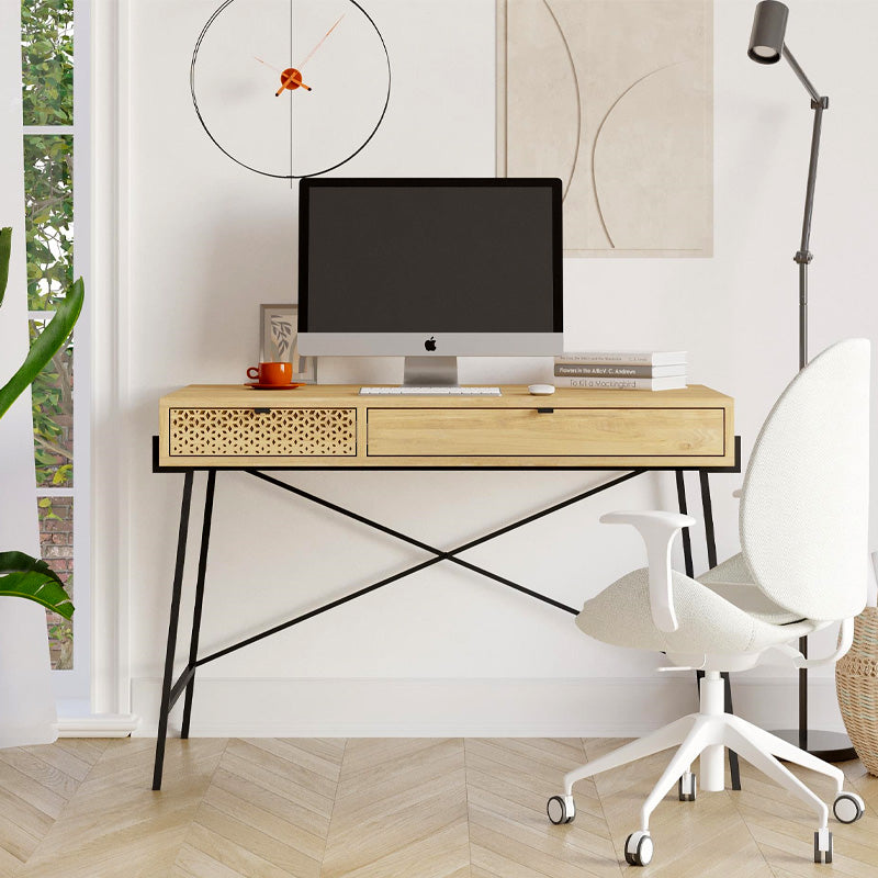 Γραφείο εργασίας Naive  χρώμα sapphire oak 113,4x60x77,5εκ.