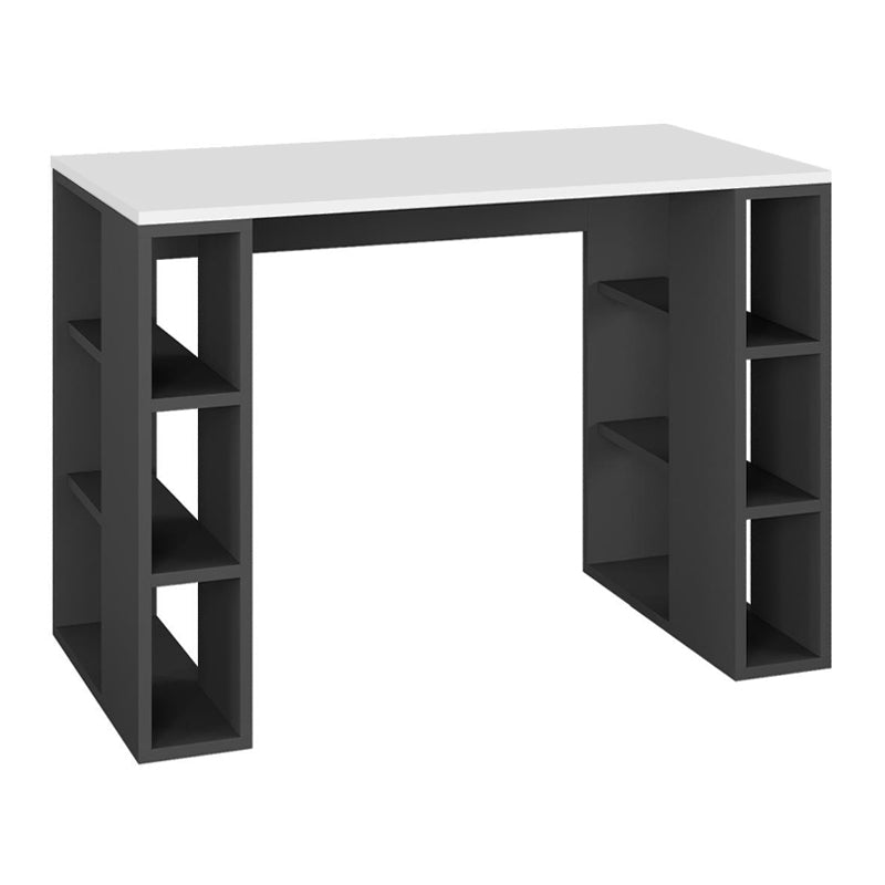 Γραφείο εργασίας Colmar  χρώμα ανθρακί - λευκό 106x50x75εκ. - Pakobazaar