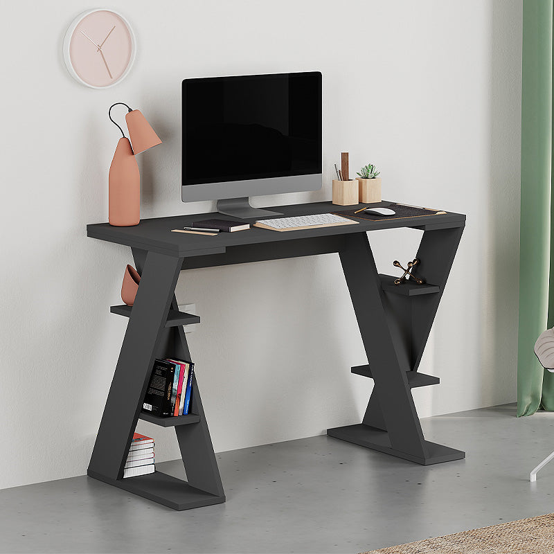 Γραφείο εργασίας Papillon  χρώμα ανθρακί 106x50x75εκ - Pakobazaar