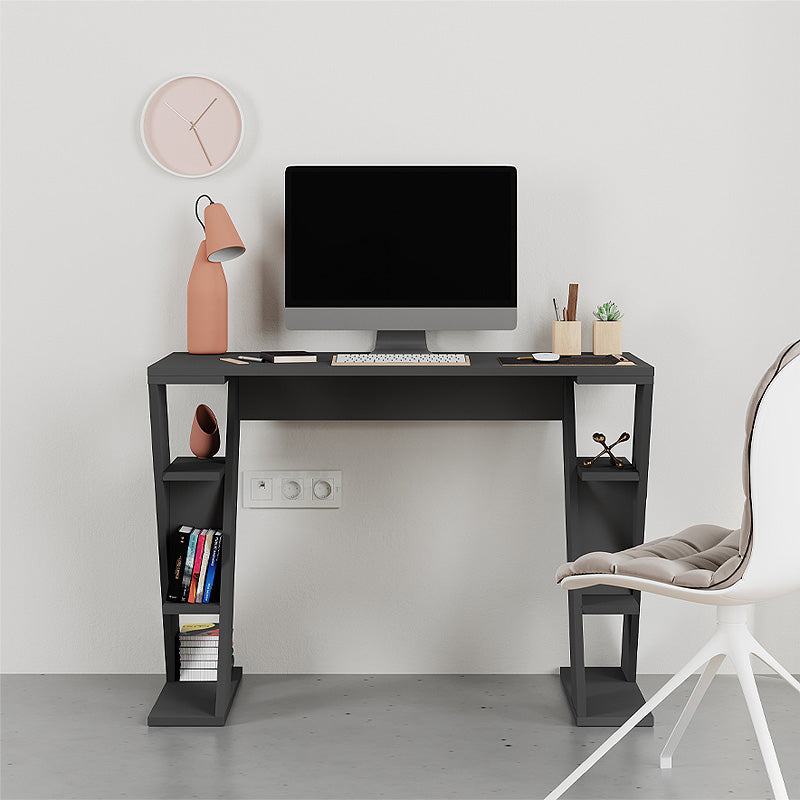 Γραφείο εργασίας Papillon  χρώμα ανθρακί 106x50x75εκ - Pakobazaar