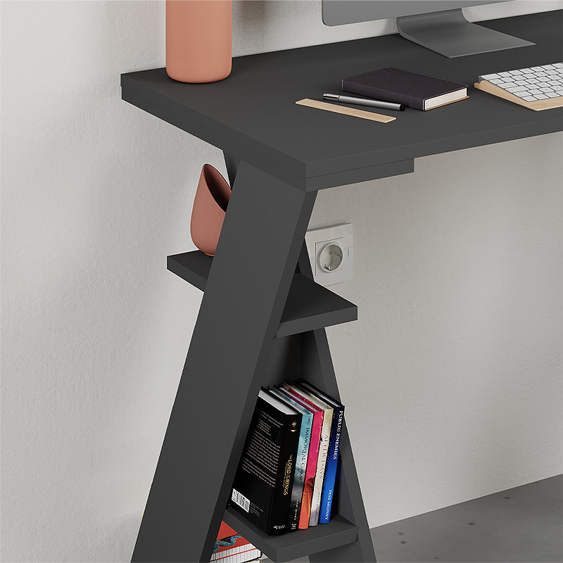 Γραφείο εργασίας Papillon  χρώμα ανθρακί 106x50x75εκ - Pakobazaar