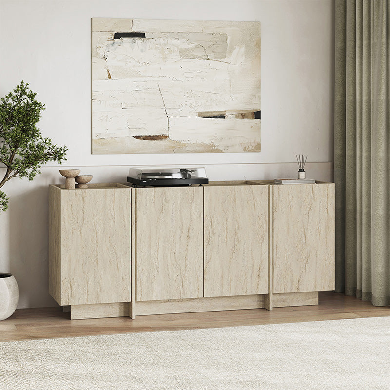 Μπουφές Dorma  χρώμα travertine 180x45x80,2εκ.