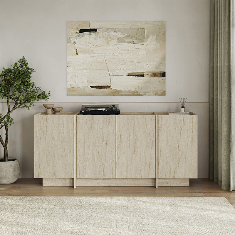 Μπουφές Dorma  χρώμα travertine 180x45x80,2εκ.