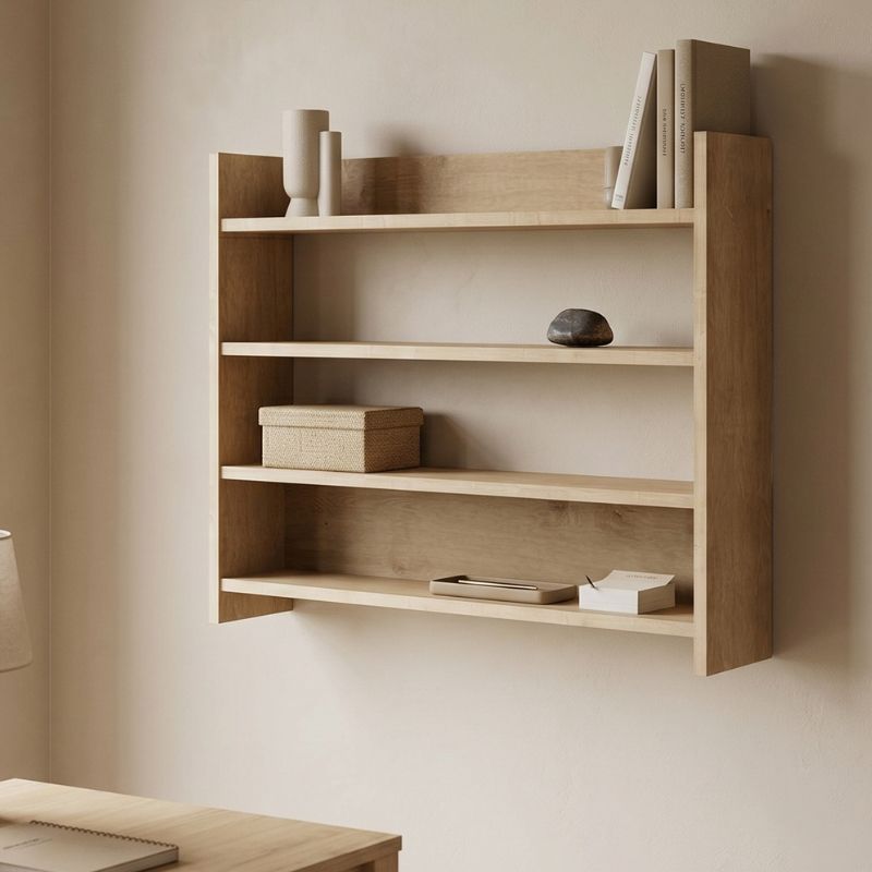 Ραφιέρα τοίχου Lane  χρώμα sapphire oak 85x15x66εκ. - Pakobazaar