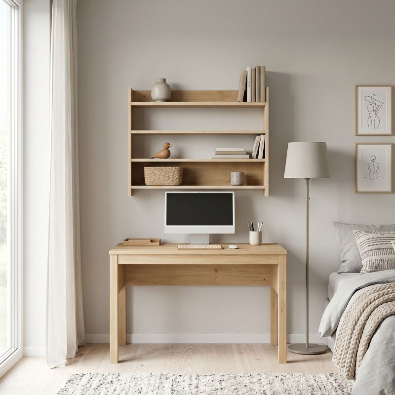 Ραφιέρα τοίχου Lane  χρώμα sapphire oak 85x15x66εκ. - Pakobazaar