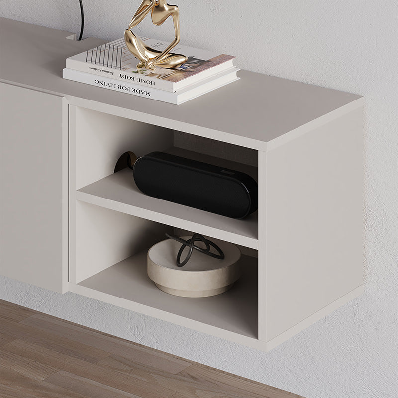 Έπιπλο τηλεόρασης επιτοίχιο Conrad  χρώμα sandstone 140x35x38εκ. - Pakobazaar
