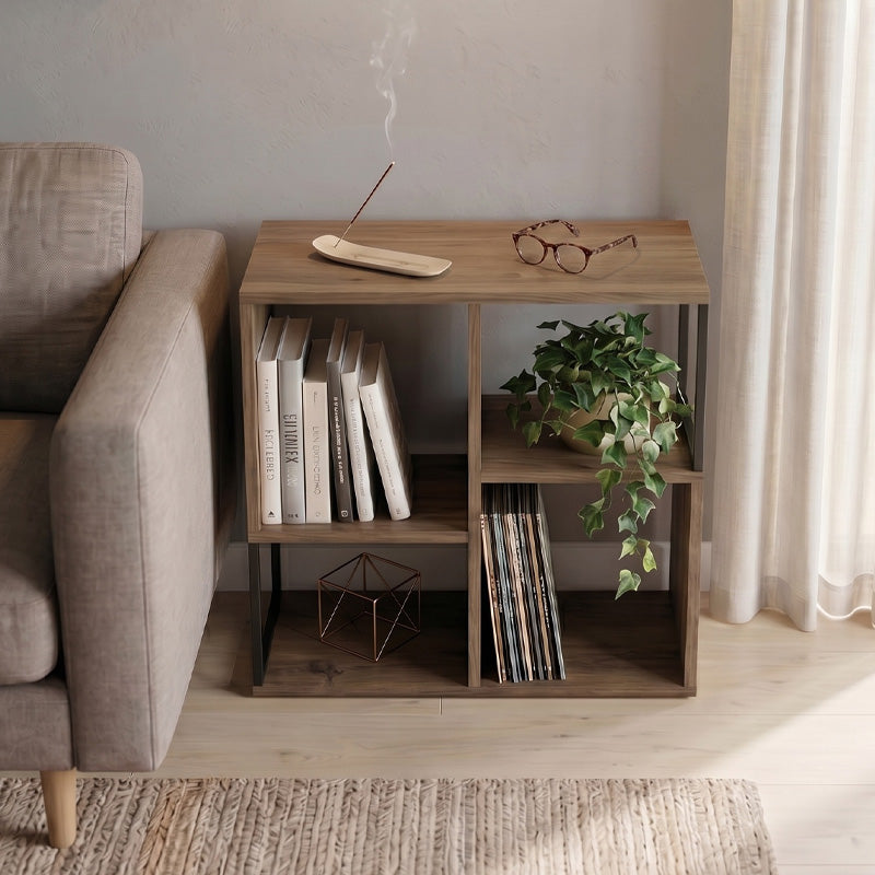 Βιβλιοθήκη Bolton  χρώμα ανοιχτό καρυδί 62x22x62εκ. - Pakobazaar