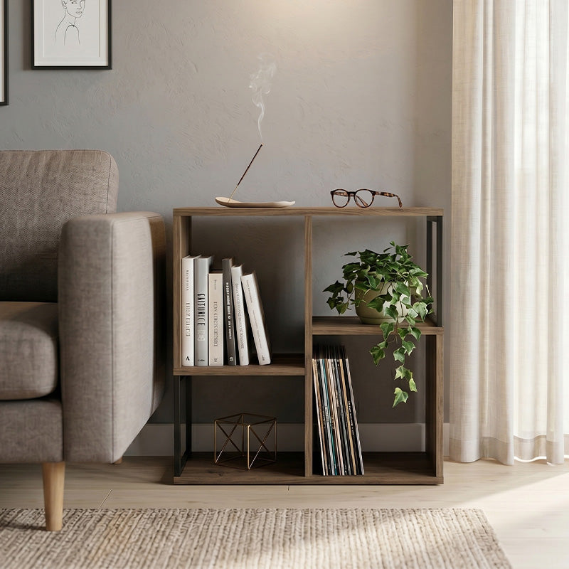 Βιβλιοθήκη Bolton  χρώμα ανοιχτό καρυδί 62x22x62εκ. - Pakobazaar