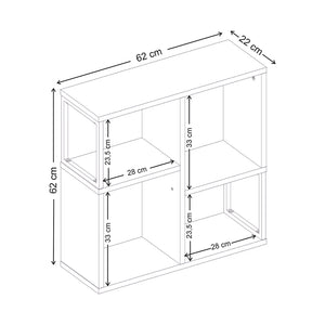 Βιβλιοθήκη Bolton  χρώμα ανοιχτό καρυδί 62x22x62εκ. - Pakobazaar