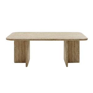 Τραπεζάκι σαλονιού Hillary  χρώμα travertine 100x60x41,8εκ. - Pakobazaar