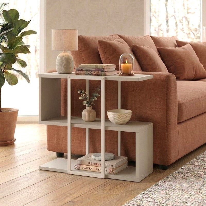 Τραπεζάκι βοηθητικό Homia  χρώμα sandstone 56x25x56,5εκ. - Pakobazaar