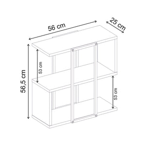 Τραπεζάκι βοηθητικό Homia  χρώμα καρυδί Ud 56x25x56,5εκ. - Pakobazaar