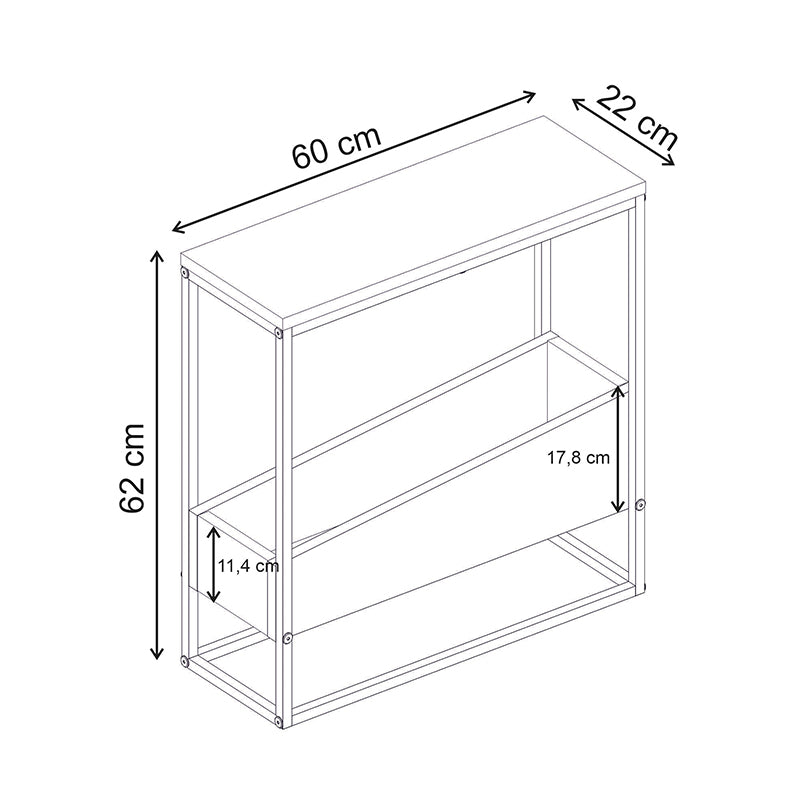 Τραπεζάκι βοηθητικό Lido  χρώμα καρυδί Ud 60x22x62εκ. - Pakobazaar