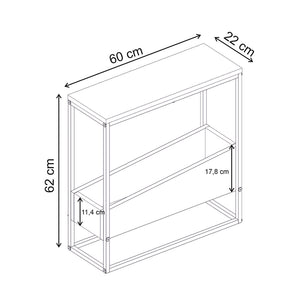 Τραπεζάκι βοηθητικό Lido  χρώμα καρυδί Ud 60x22x62εκ. - Pakobazaar