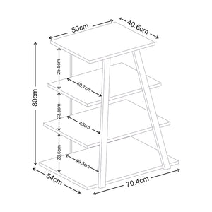 Έπιπλο τηλεόρασης Lyno  χρώμα sapphire oak 70,4x54x80εκ. - Pakobazaar