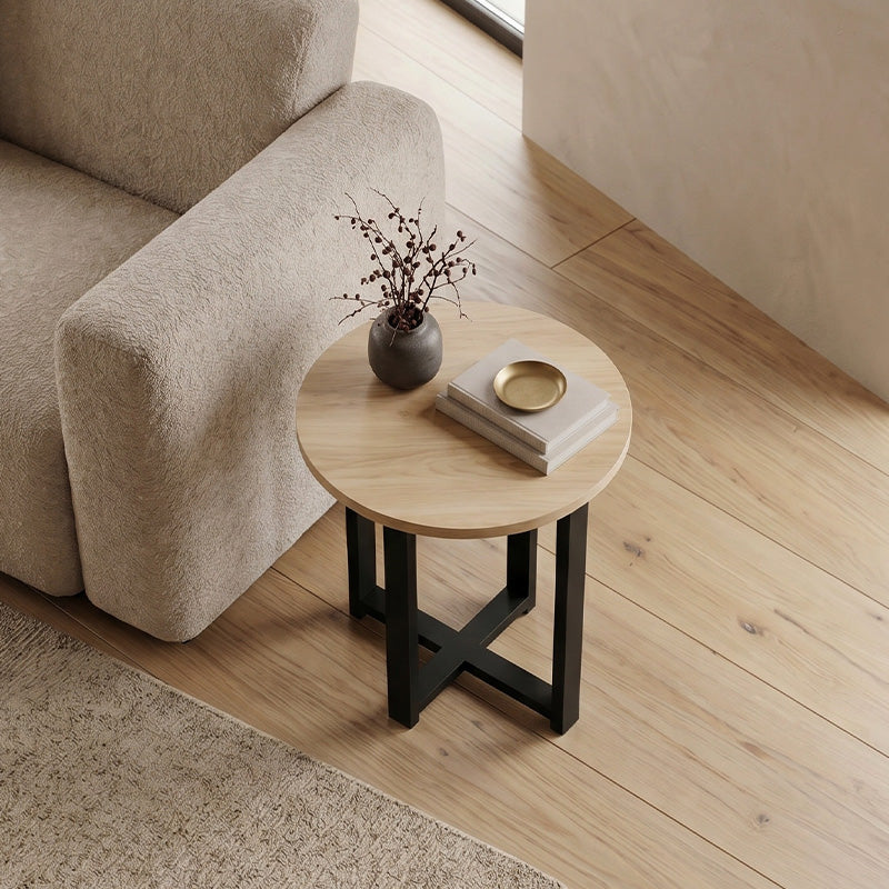 Τραπεζάκι βοηθητικό Mesa  χρώμα sapphire oak Ø45x50εκ. - Pakobazaar