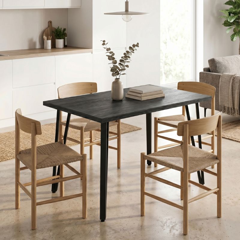 Τραπέζι Xana  χρώμα black wood 120x70x77,5εκ.