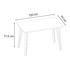 Τραπέζι Xana  χρώμα travertine 120x70x77,5εκ. - Pakobazaar
