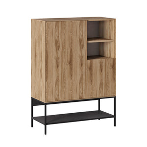 Μπουφές Amira  χρώμα καρυδί Ud - black wood 90x40x125εκ. - Pakobazaar