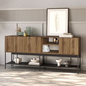Μπουφές Amira  χρώμα καρυδί Ud - black wood 180x40x80εκ. - Pakobazaar