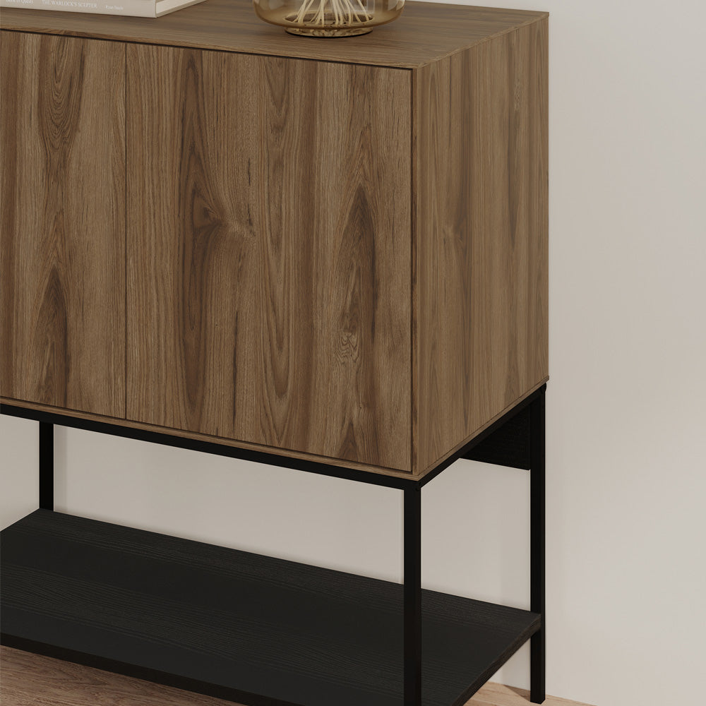Μπουφές Amira  χρώμα καρυδί Ud - black wood 80x40x90εκ.