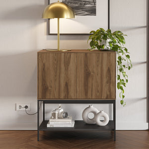 Μπουφές Amira  χρώμα καρυδί Ud - black wood 80x40x90εκ. - Pakobazaar