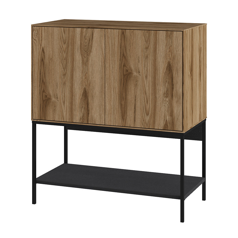 Μπουφές Amira  χρώμα καρυδί Ud - black wood 80x40x90εκ.