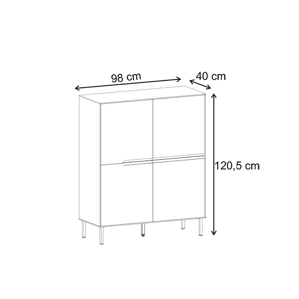 Μπουφές Arch  χρώμα sandstone 98x40x120,5εκ.
