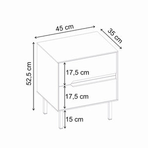 Κομοδίνο Arch  χρώμα sandstone 45x35x52,5εκ. - Pakobazaar