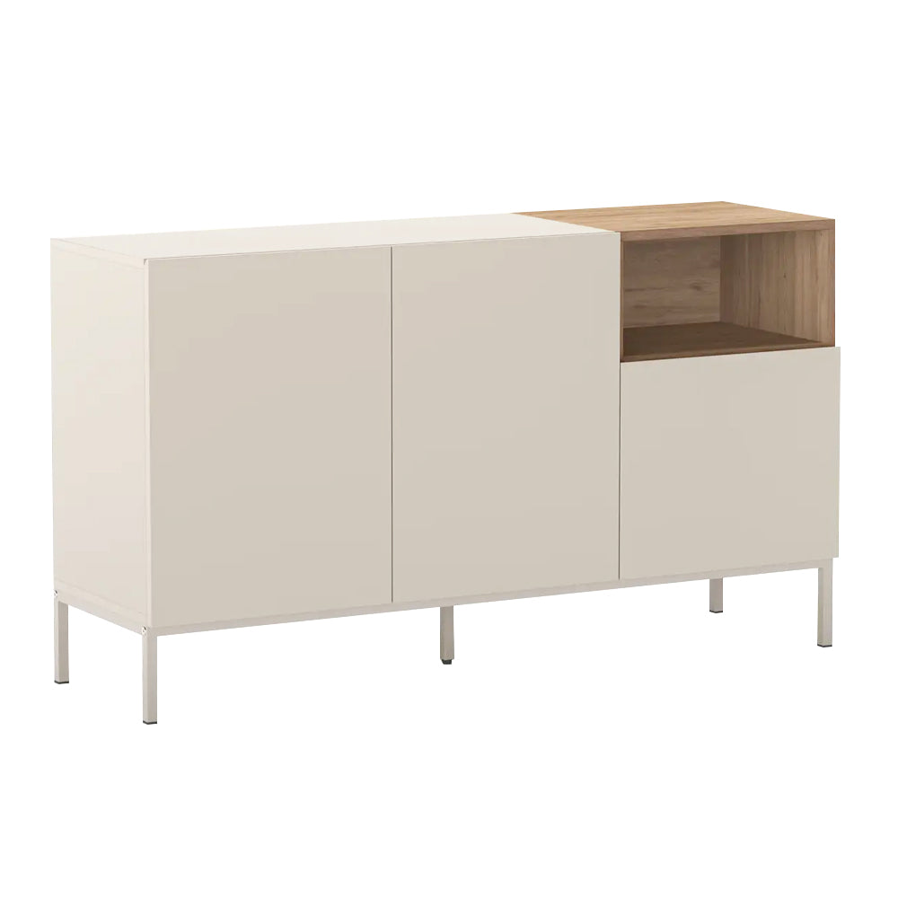 Μπουφές Cailin  χρώμα sandstone - sepet oak 140x41,8x80εκ.