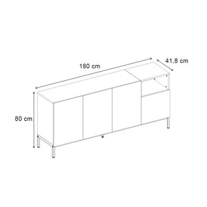 Μπουφές Cailin  χρώμα sandstone - sepet oak 180x41,8x80εκ. - Pakobazaar