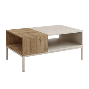 Τραπεζάκι σαλονιού Cailin  χρώμα sandstone - sepet oak 90x56x40,6εκ. - Pakobazaar