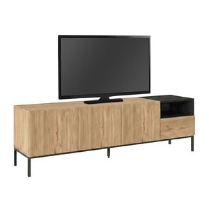 Έπιπλο τηλεόρασης Cailin  χρώμα sepet oak - black wood 180x41,8x55εκ. - Pakobazaar