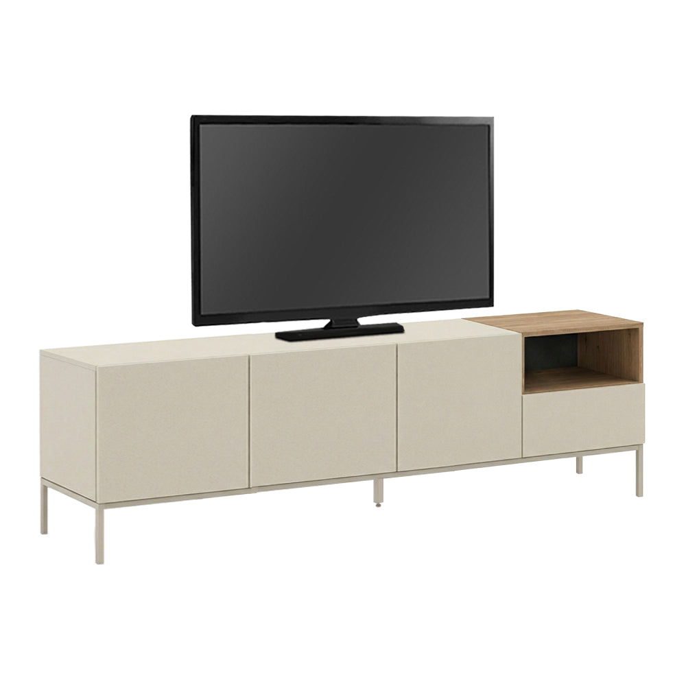 Έπιπλο τηλεόρασης Cailin  χρώμα sandstone - sepet oak 180x41,8x55εκ.