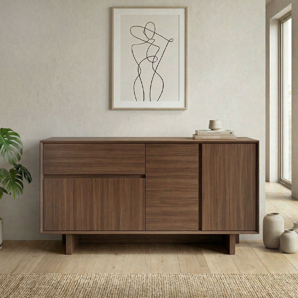 Μπουφές Capri  χρώμα καρυδί milano 146x45x76,5εκ. - Pakobazaar