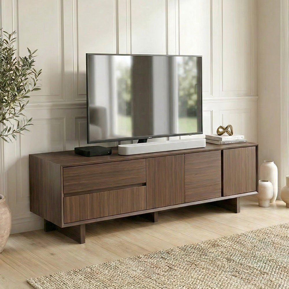 Έπιπλο τηλεόρασης Capri  χρώμα καρυδί milano 180x45x55εκ. - Pakobazaar