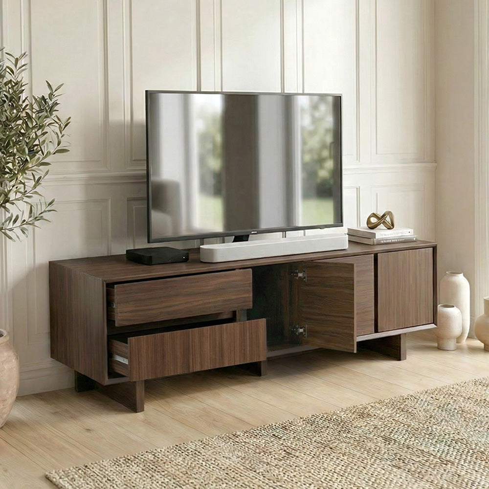 Έπιπλο τηλεόρασης Capri  χρώμα καρυδί milano 180x45x55εκ. - Pakobazaar